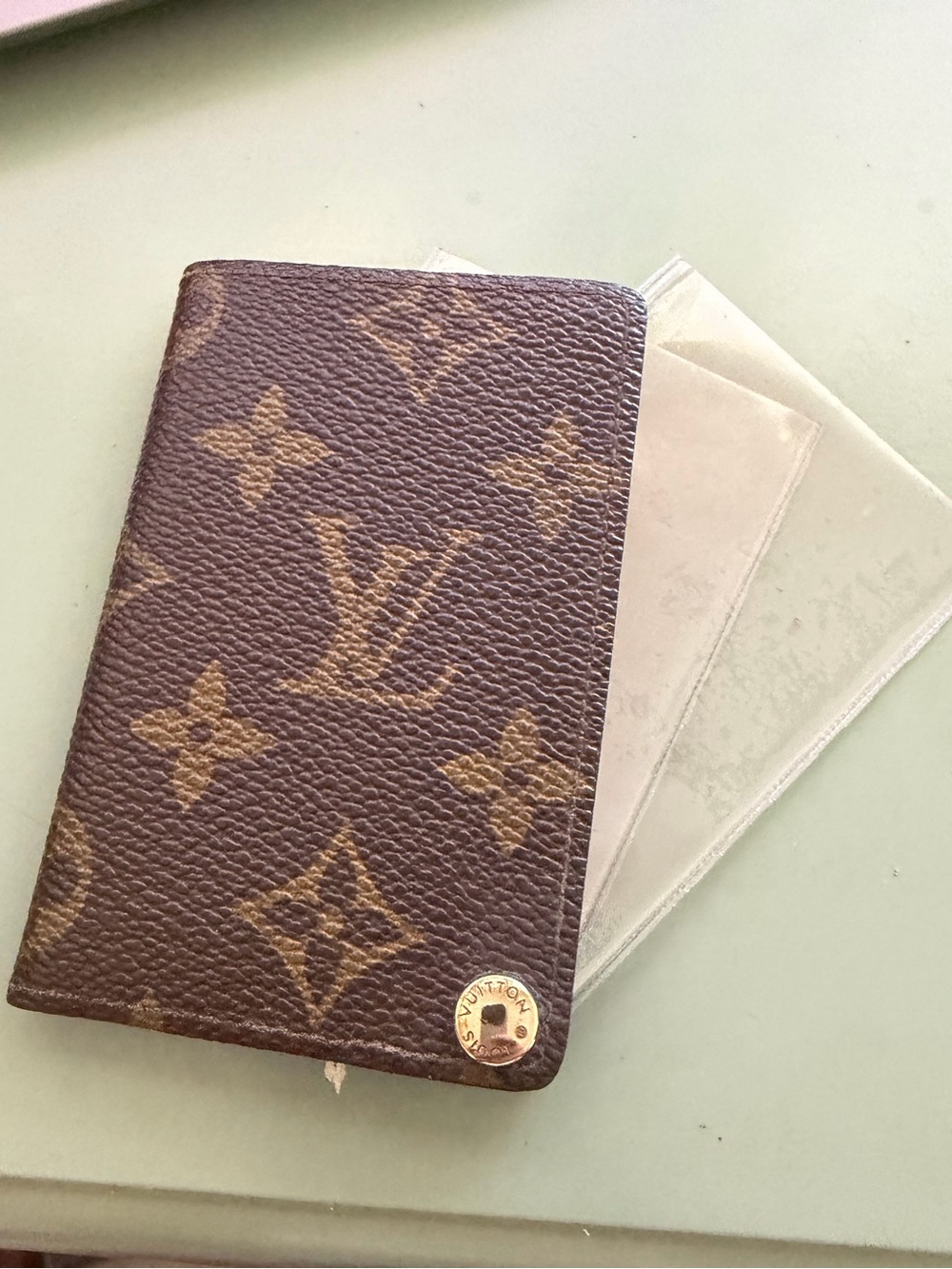 Vintage Louis Vuitton Monogram Porte Cartes Pression 1989